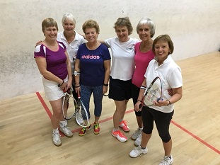 Some of the players from the Squash Girls Can sessions at Princes Squash Club